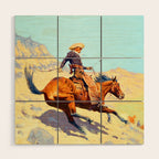 Frederic Remington The Cowboy Wood Wall Art Gallery Image 1