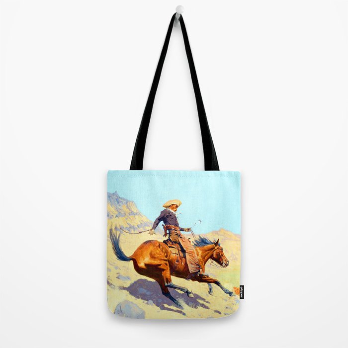 Frederic Remington The Cowboy Tote Bag Gallery Image 2