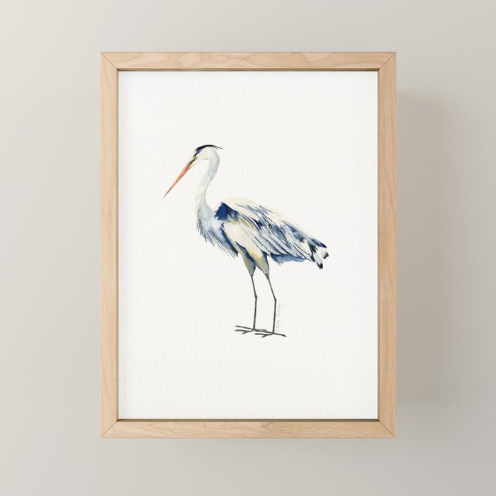 Blue Heron  Mini Art Print Gallery Image 1