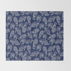 Manatees - Navy Throw Blanket Gallery Image 2