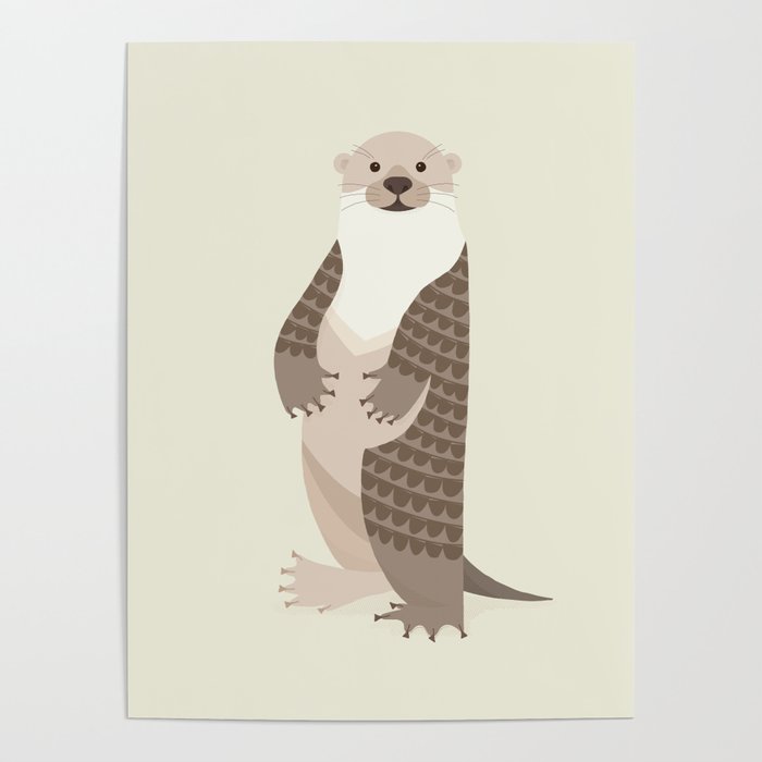 Whimsical Otter Poster Gallery Image 1