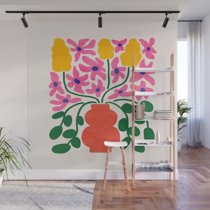 FOLIAGE 004: Lily & Orchid | Flower Market Wall Mural