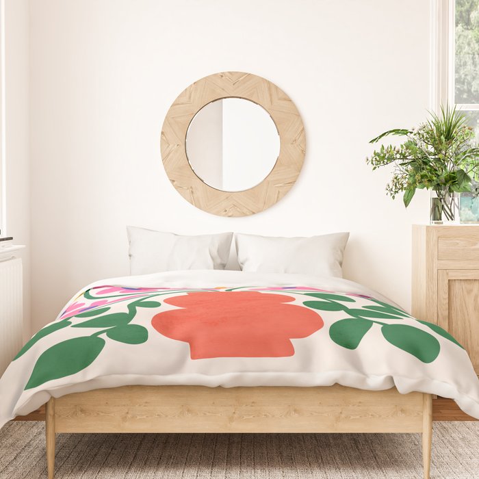 FOLIAGE 004: Lily & Orchid | Flower Market Duvet Cover Gallery Image 3