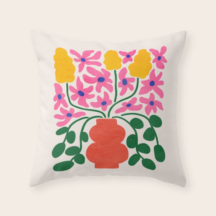 FOLIAGE 004: Lily & Orchid | Flower Market Throw Pillow Gallery Image 1