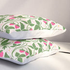 Strawberries - pink and green on alabaster Pillow Sham Gallery Image 3