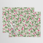 Strawberries - pink and green on alabaster Placemat Gallery Image 1