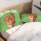 Holly Jolly Ham Head Pillow Sham Gallery Image 2