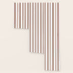 Classic Double Stripes Light Mocha Brown and White Vertical Stripe Pattern Wallpaper Gallery Image 3