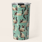 Bad Siamese Cats Knocking Stuff Over Travel Mug Gallery Image 1