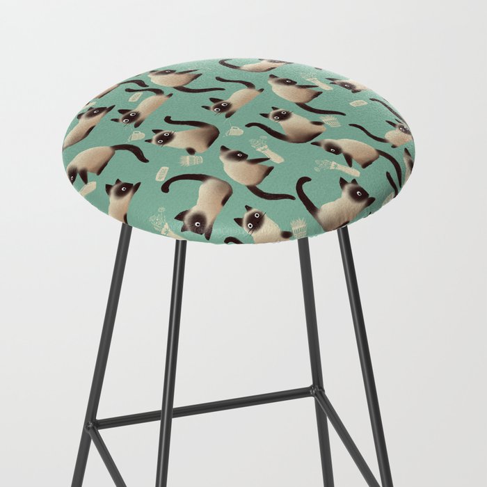 Bad Siamese Cats Knocking Stuff Over Stool Gallery Image 2