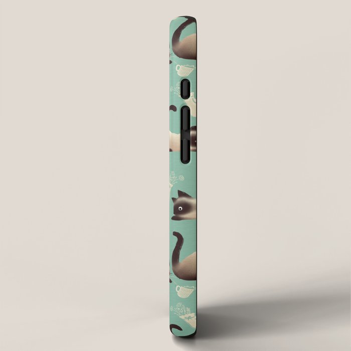 Bad Siamese Cats Knocking Stuff Over iPhone Case Gallery Image 2
