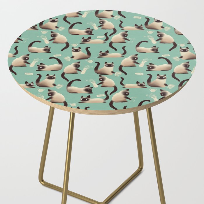 Bad Siamese Cats Knocking Stuff Over Side Table Gallery Image 2