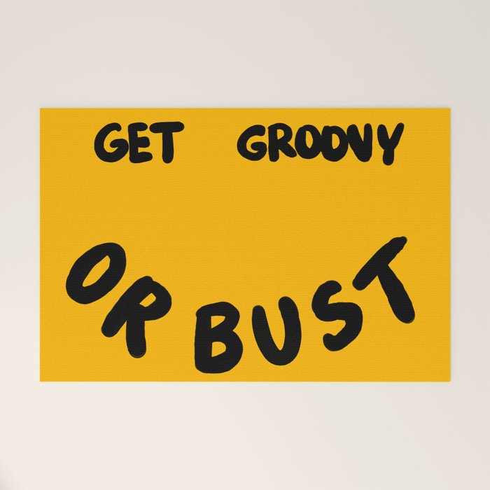 Get Groovy or Bust Welcome Mat Gallery Image 1