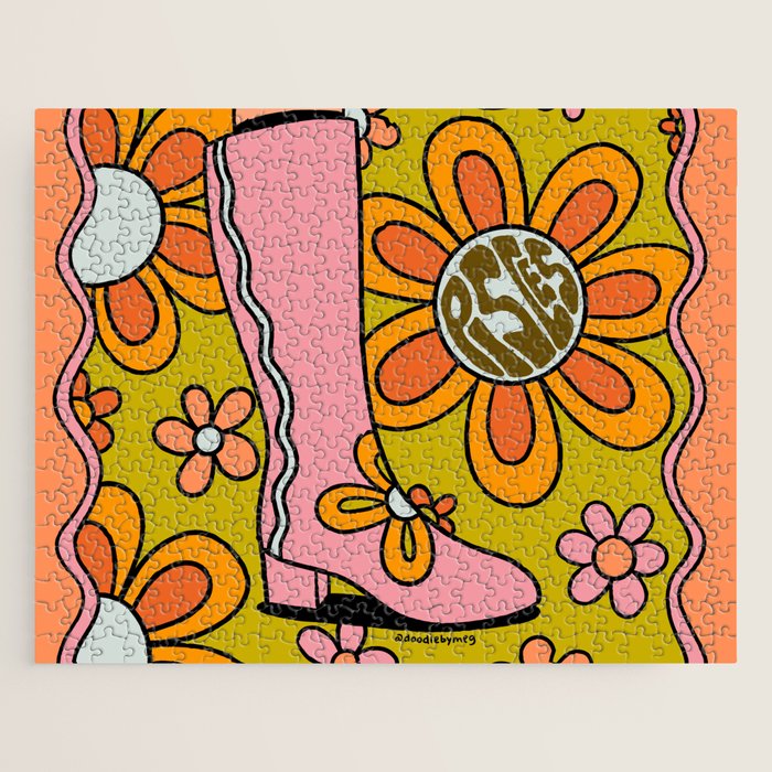 Pisces Groovy Boots Jigsaw Puzzle Gallery Image 1