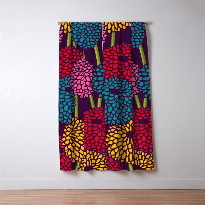 Full of Chrysanth Window Curtain Gallery Image 3