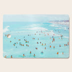 Hot Summer Day | Beachy Watercolor Painting | Ocean Sea Surf Swim | Vacation Travel Staycation Waves Cutting Board Gallery Image 1