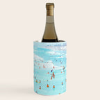 Hot Summer Day | Beachy Watercolor Painting | Ocean Sea Surf Swim | Vacation Travel Staycation Waves Wine Chiller Gallery Image 3