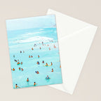 Hot Summer Day | Beachy Watercolor Painting | Ocean Sea Surf Swim | Vacation Travel Staycation Waves Stationery Card Gallery Image 2