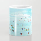Hot Summer Day | Beachy Watercolor Painting | Ocean Sea Surf Swim | Vacation Travel Staycation Waves Coffee Mug Gallery Image 4