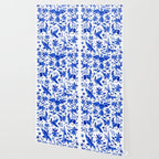 Mexican Otomí Design in Deep Blue by Akbaly Wallpaper Gallery Image 2