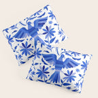 Mexican Otomí Design in Deep Blue by Akbaly Pillow Sham Gallery Image 3