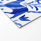 Mexican Otomí Design in Deep Blue by Akbaly Welcome Mat Gallery Image 2