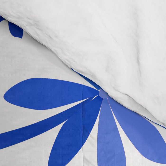 Mexican Otomí Design in Deep Blue by Akbaly Comforter Gallery Image 4