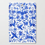 Mexican Otomí Design in Deep Blue by Akbaly Cutting Board Gallery Image 1