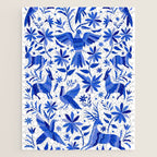Mexican Otomí Design in Deep Blue by Akbaly Jigsaw Puzzle Gallery Image 1