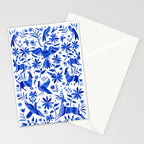 Mexican Otomí Design in Deep Blue by Akbaly Stationery Card Gallery Image 2
