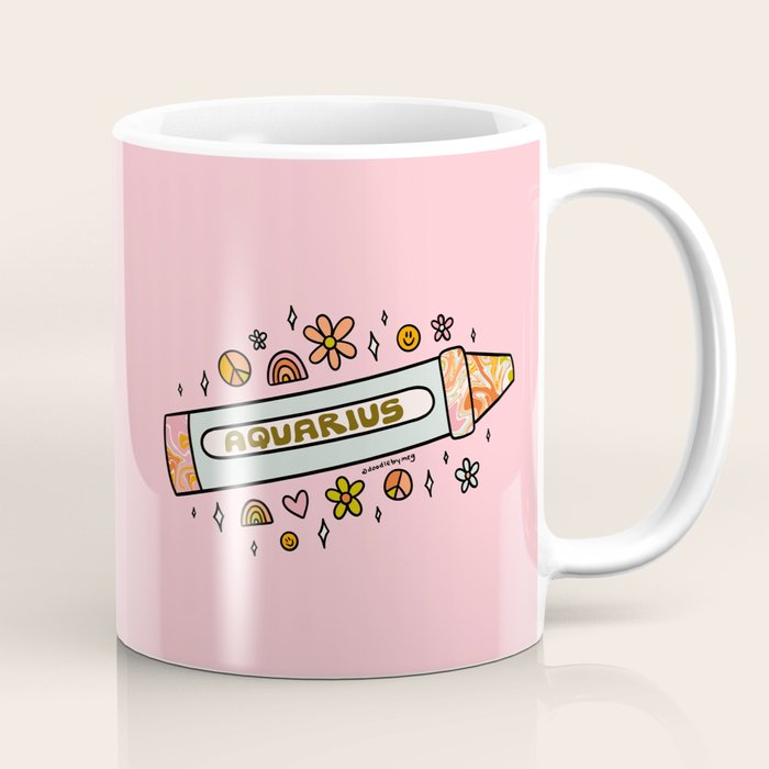 Aquarius Crayon Coffee Mug Gallery Image 1