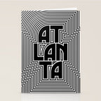 Atlanta City Text Pattern USA Stationery Card Gallery Image 2
