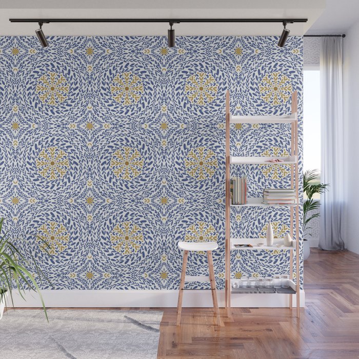 Intricate modern nature tile B Wall Mural Gallery Image 1