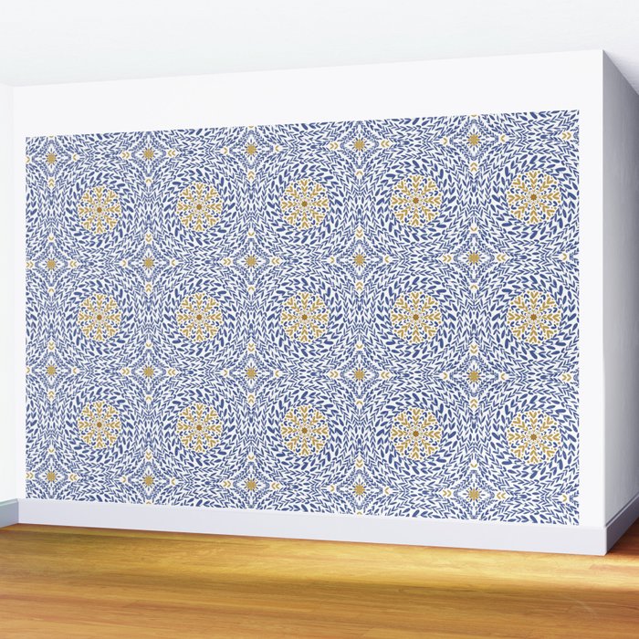 Intricate modern nature tile B Wall Mural Gallery Image 2