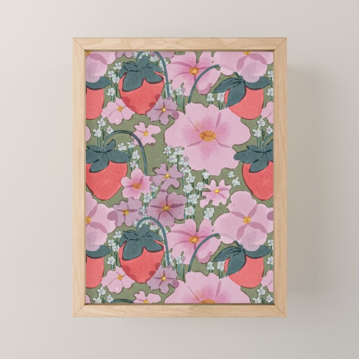 strawberry fields II Mini Art Print Gallery Image 1