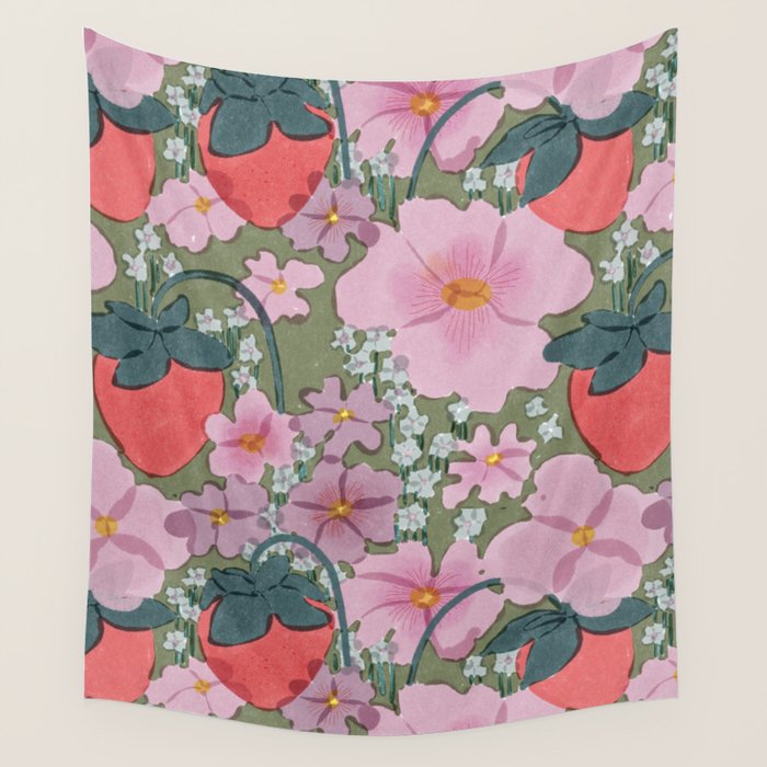 strawberry fields II Wall Tapestry Gallery Image 1