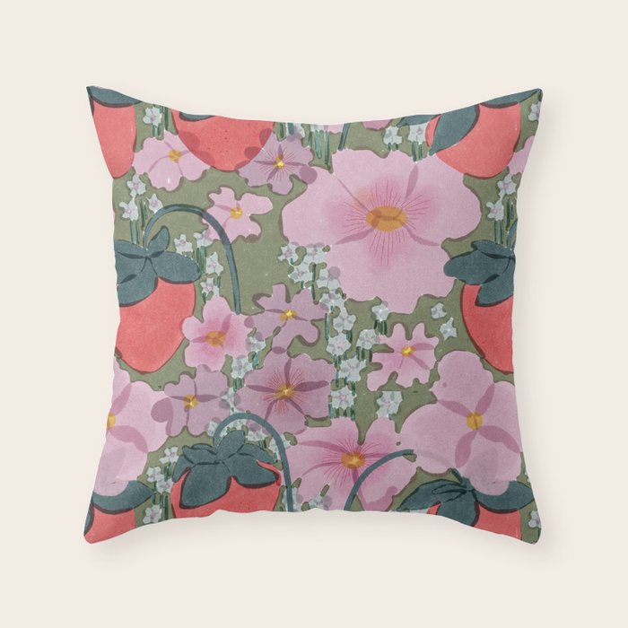 strawberry fields II Throw Pillow Gallery Image 6
