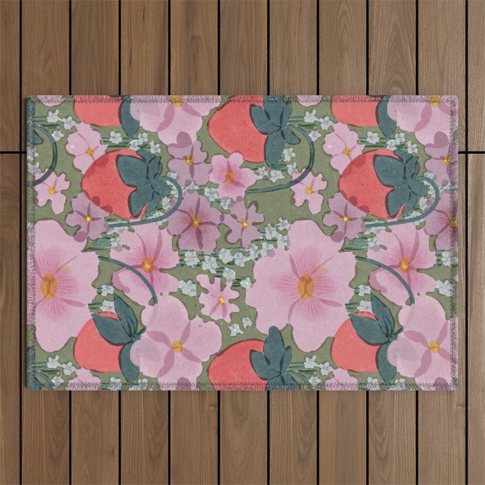 strawberry fields II Outdoor Rug Gallery Image 1