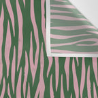 Tiger Stripes In Pink And Green Wall Tapestry Gallery Image 3