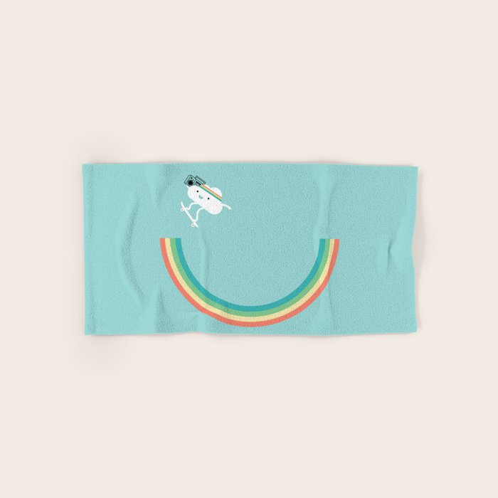 Skateboarding cloud Bath Towel Gallery Image 1