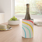 Abstract Pastel Rainbow Lines Wine Chiller Gallery Image 4