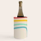 Abstract Pastel Rainbow Lines Wine Chiller Gallery Image 2