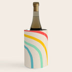 Abstract Pastel Rainbow Lines Wine Chiller Gallery Image 1