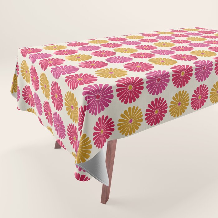 Retro Summer Daisies VII Tablecloth Gallery Image 1