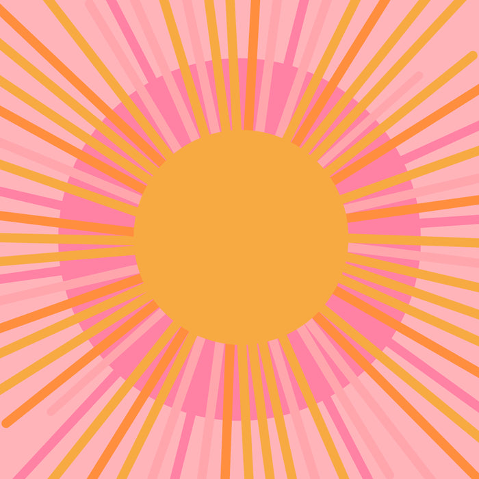 Mid Century Modern Minimalist Sunburst Retro Sun Pink Orange Mustard Yellow Coffee Mug Gallery Image 2