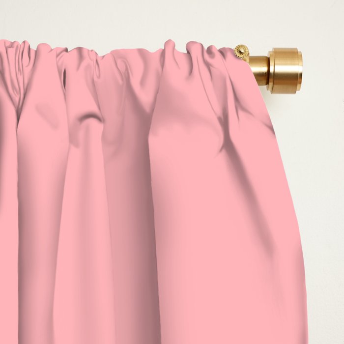 Mid Century Modern Minimalist Sunburst Retro Sun Pink Orange Mustard Yellow Window Curtain Gallery Image 2