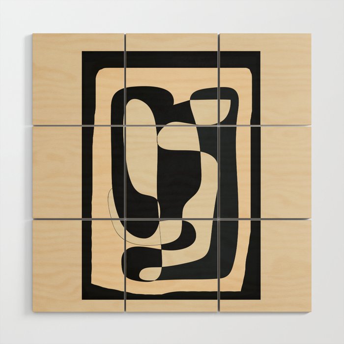 Abstract Geometry 4 Wood Wall Art Gallery Image 1