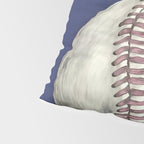 Vintage Distressed Baseball Art Navy Blue Pillow Sham Gallery Image 4
