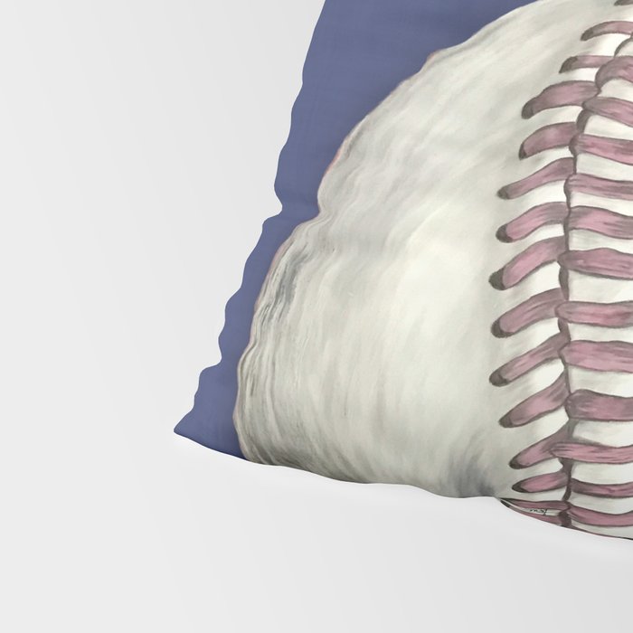 Vintage Distressed Baseball Art Navy Blue Pillow Sham Gallery Image 4