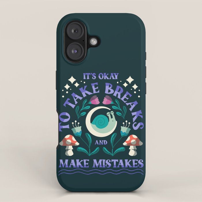 Take Breaks and Make Mistakes iPhone Case Gallery Image 1
